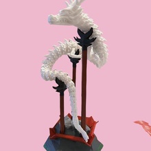 articulated dragon - stand update 1 gadget 3d print model - Mito3D