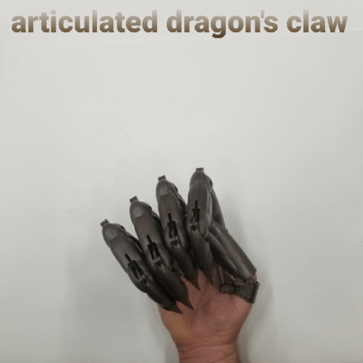 articulated dragon claws 20 update various mechanical costume bird eagle claw finger cosplay 3D print model - Mito3D