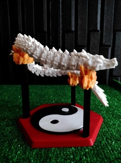 artikuliert Drachen Stand Base Kristall Kunstspielzeug mechanisches Spielzeug Spielzeuge Dekoration 3d print model - Mito3D