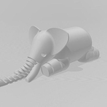 articulated elephant toy game 3d print model - Mito3D
