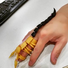 articulado dedo escorpión Moda anillo 3d print model - Mito3D