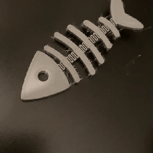 mafsallı balık iskelet oyuncak hayvanlar esnek 3d print model - Mito3D