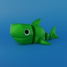 articulated fish - articulated fish flexi print-in-place articulated fish little fish flexiprint 3d print model - Mito3D