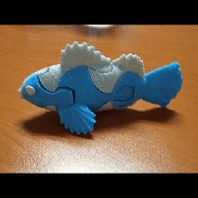 articulated fish 3d puzzle 3d print model - Mito3D