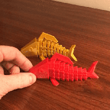 articulated fish print place art flexi fish articulated print  place toy