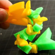 articulada peixe de duas cores impressão dupla extrusão jogo a figura dualstrusion extrusora lulzbot móveis esqueleto brinquedo 3d print model - Mito3D