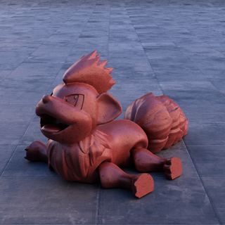 articulated flexi growlithe pokemon model articulating resin patreon 3d print model - Mito3D