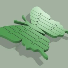 articulado flexible mariposa flexi insecto 3d print model - Mito3D
