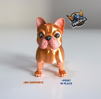 articulated french bulldog 3d print model - Mito3D
