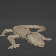 articulé gecko lézard art dragon mixte peau animal easyprint support peindre impression rapide 3d print model - Mito3D