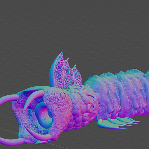 articulated goa'uld star gate game sg1 goauld 3dmodel dragon worm parasite download 3D print model - Mito3D