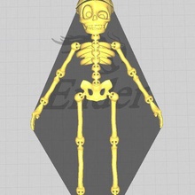 articulated hanging skeleton 3d print model - Mito3D