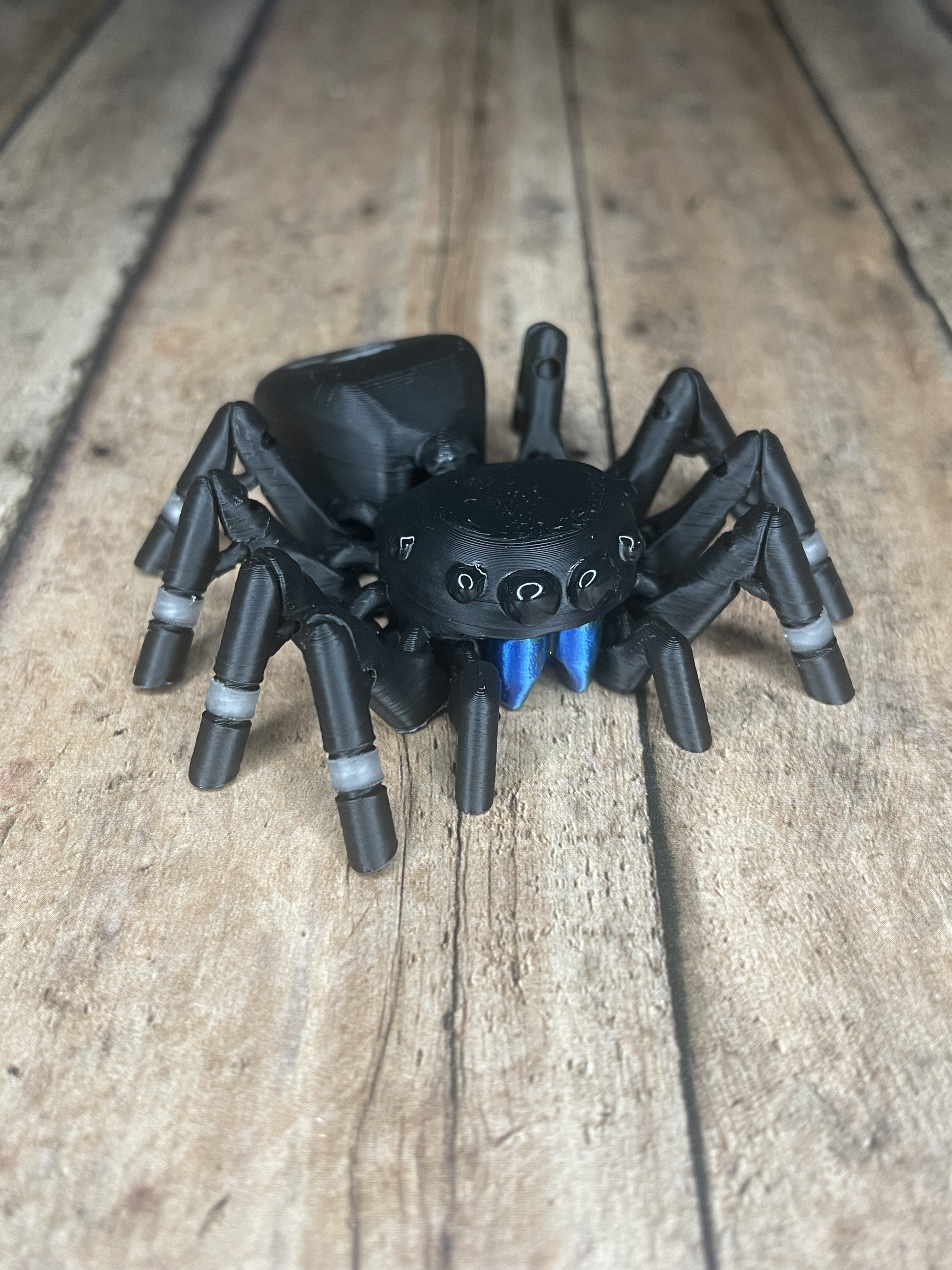 articulated jumping spider print-in-place articulatedjumpingspider cool3dprints articulatedspider 3D print model - Mito3D