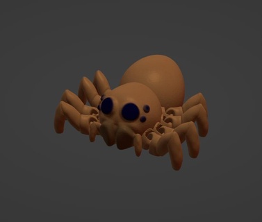 articulated jumping spider Game cute tiny flexi flexy small moving print in place halloween spooky scary arachnid insect 3d print model - Mito3D