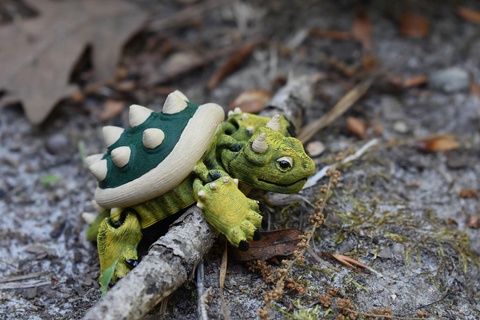 articulado koopa Tortuga support gratis flexionar flexi flexible tortuga reptil juguete mario 3d print model - Mito3D