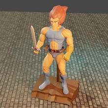articulated lion-o various thundercats lion leono series animated honbre man sword 3d print model - Mito3D