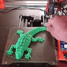 articulated lizard support print place art flexible 3d print model - Mito3D