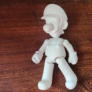 articulé Luigi super mario bros flexi impression endroit 3d print model - Mito3D