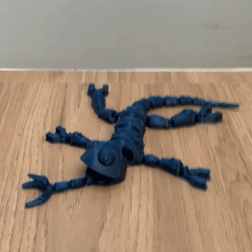articulé mécanique caméléon Jeu animal jouet flexi flexy flexa impression endroit printinplace souple 3D print model - Mito3D