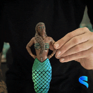 artikuliert Meerjungfrau Diana Ozean Meer Wasser Dekoration Dekor Statue 3d print model - Mito3D