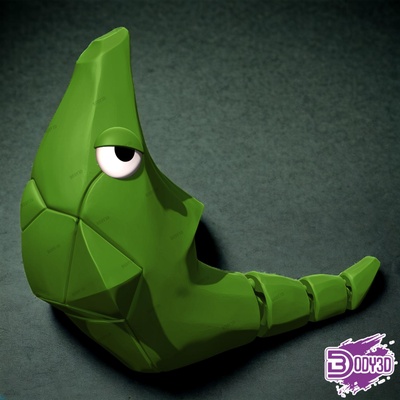 mafsallı metapod hayvan anime yılan esnek oyuncak fantezi japonya hayran sanat fanart jouet jeu oyun ejderha 3d print model - Mito3D