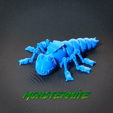 articulé monstremite Jeu termite monstre souple flexi jouet 3d print model - Mito3D