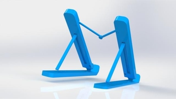 articulated notebook stand 3d print model - Mito3D
