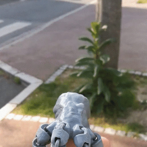 articulated octopotamus octopus + hippopotamus art flexible mashup meshmixer tentacle toy 3D print model - Mito3D
