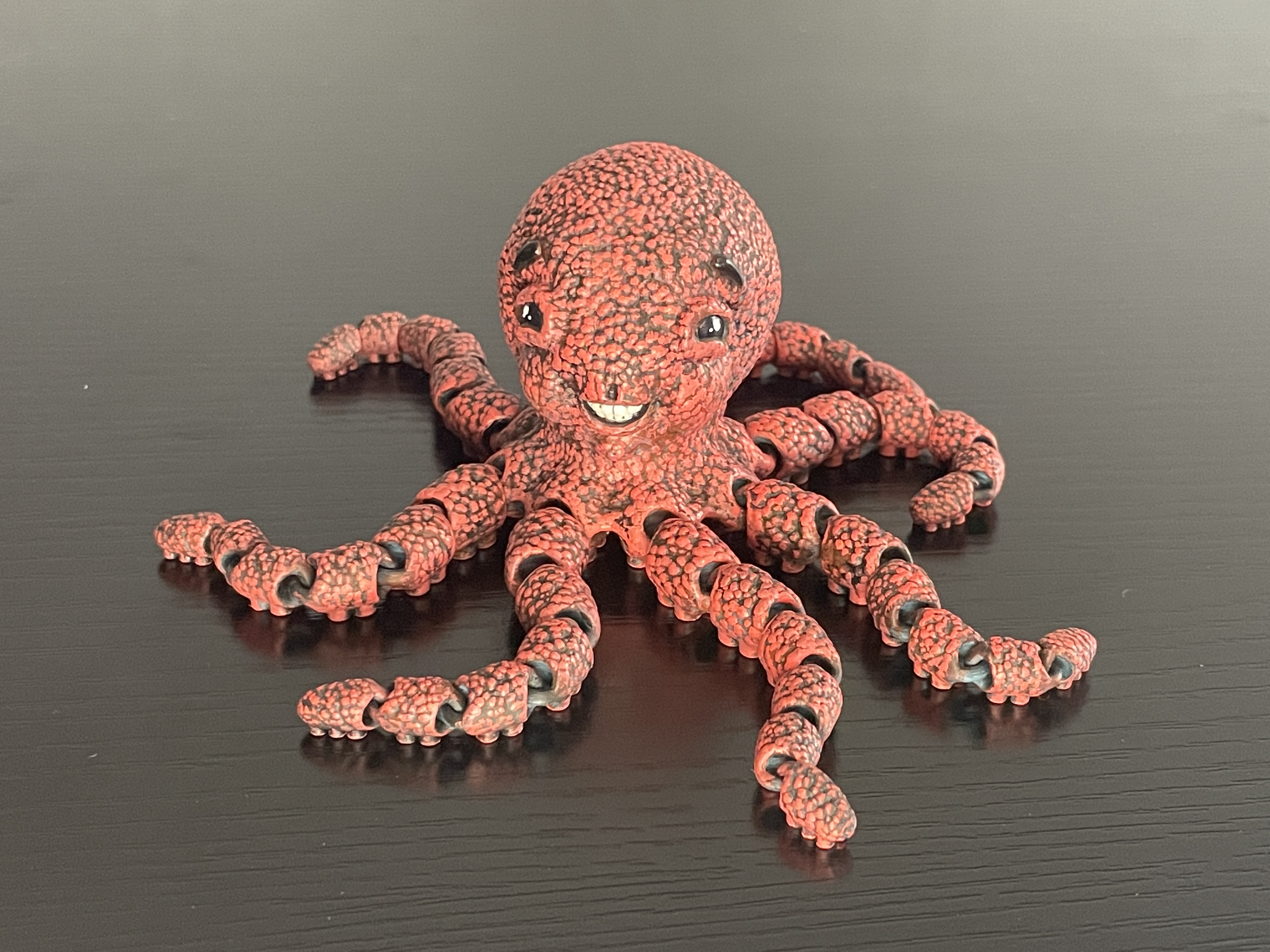 articulado pulpo divertido regalo mordaza fidgit juguete móvil brazos 3d impresión mentecato gracioso pulpos calamar 3D print model - Mito3D