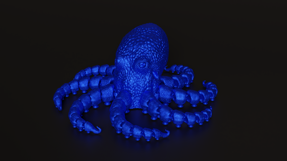 articulated octopus see toy dragon bearded beardie fidget flexible animal site nice flexi 3d print model - Mito3D