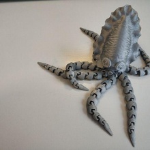 articulated octopus cuttlefish onasiis game jibia pulpo tentacle tentculo animals 3d print model - Mito3D