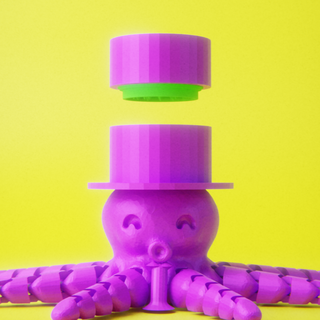 articulated octopus grinder print bit Tools grinders picadores picador cactus cute paint weed 3d print model - Mito3D