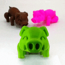 articulado cerdito juguete flexible flexionar lindo cerdo 3d print model - Mito3D