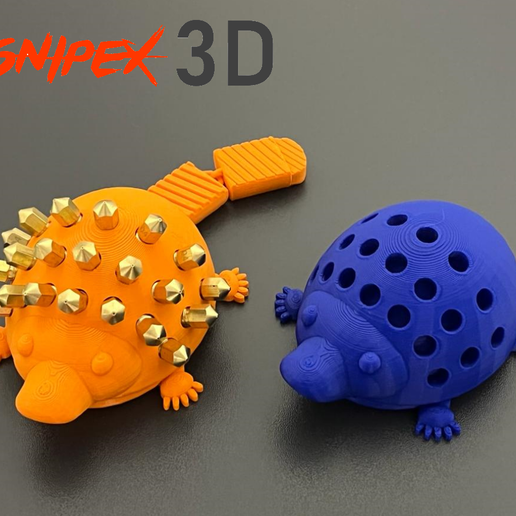 mafsallı ornitorenk komik ağızlık ekstrüder Kulp destek depolama 3D print model - Mito3D