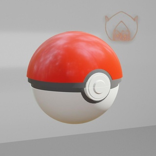articulated poke ball fanart keychain support pokemon pokeball keychan 3d print model - Mito3D