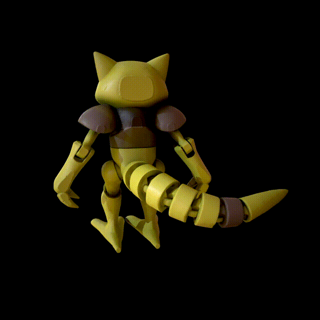 articulated pokemon abra flexi toys toy art 3D print model - Mito3D