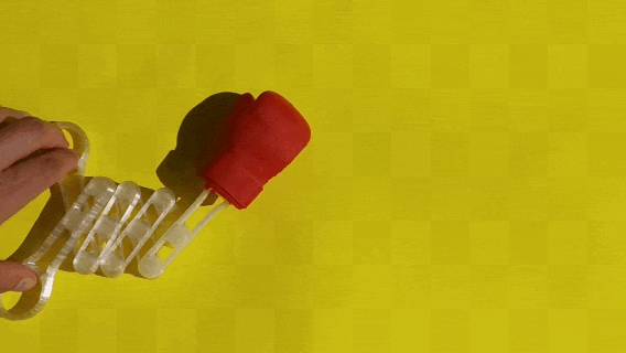 artikuliert schlagen Box Handschuh Boxen Streich einfach drucken Klaue Grabber Fänger rot Riese Gadget Springen 3d print model - Mito3D