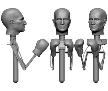 articulated punching doll 3d print model - Mito3D