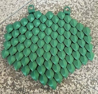 articulated scalemail pauldron Fashion cosplay scales prop props shoulder 3d print model - Mito3D