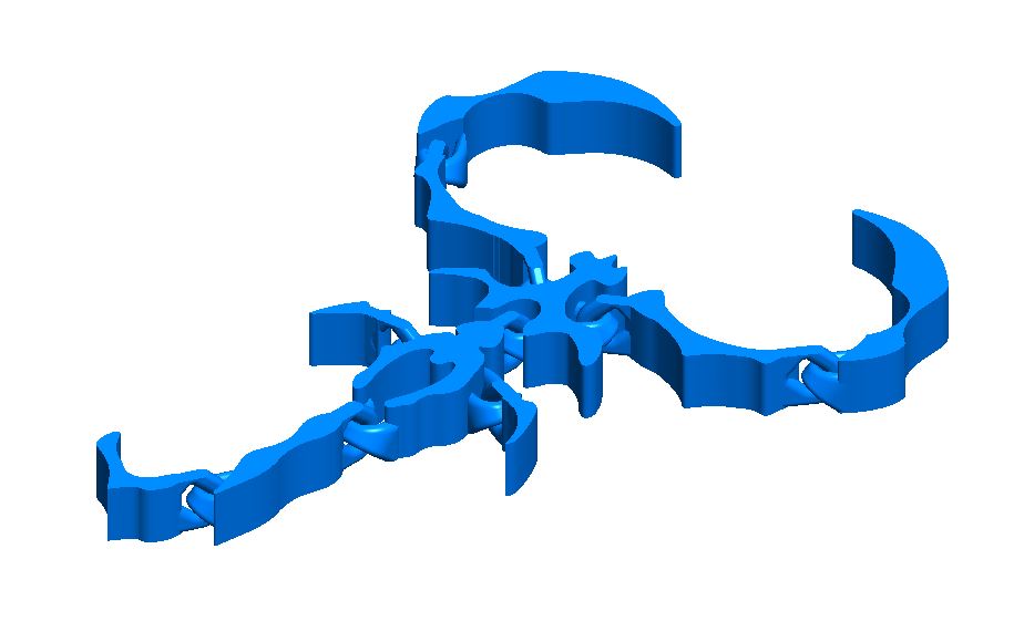 artikuliert Skorpion 5 Spiel flexibel Biegen Insekt Stammes articulado falten Escorpion 3D print model - Mito3D