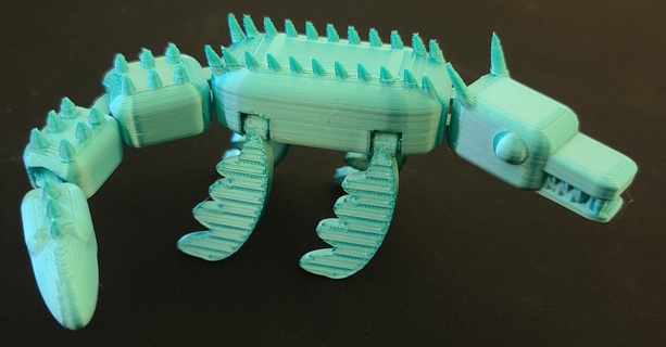 articulated sea monster toy movable print place 3d print model - Mito3D