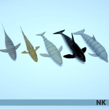 articulated shark orca sturgeon dolphin whale collection 3d print model - Mito3D