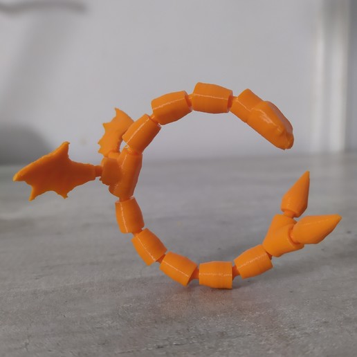 articulé serpent jeu animal la sculpture articulés nidification partie de l'assemblée le reptile gadget 3D print model - Mito3D