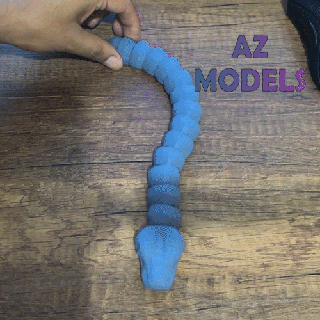 articulated snake 3d print model - Mito3D