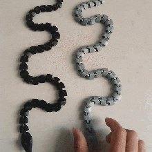 articulado serpente arte flexi brinquedo impressão colocar cobra 3d print model - Mito3D