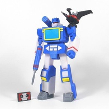 articulated soundmaster & laserbird not g1 soundwave laserbeak - no supports game transformers robot toy action figure 3d print model - Mito3D