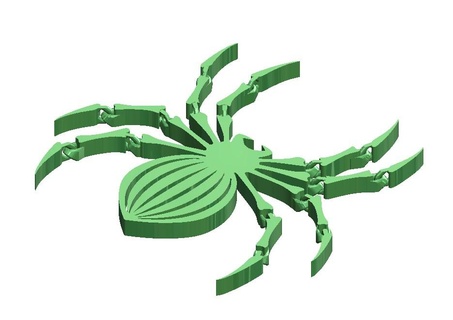 articulated spider 1 articulado flexible doblar ara insecto triba insect 3d print model - Mito3D