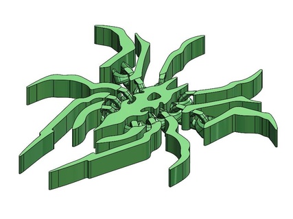 articulado araña 2 articulado flexible doblar ara insecto ara 2 tribu articulado araña insecto araña 2l 3d print model - Mito3D