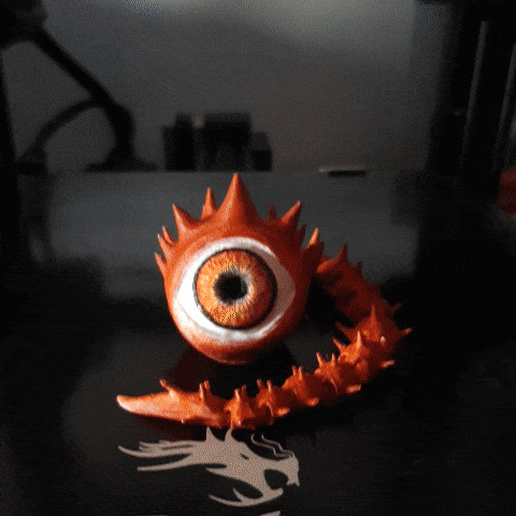 articulated spikey eye 3D print model - Mito3D
