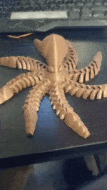articulé calamar jouet poulpe flexi tourner 3d print model - Mito3D
